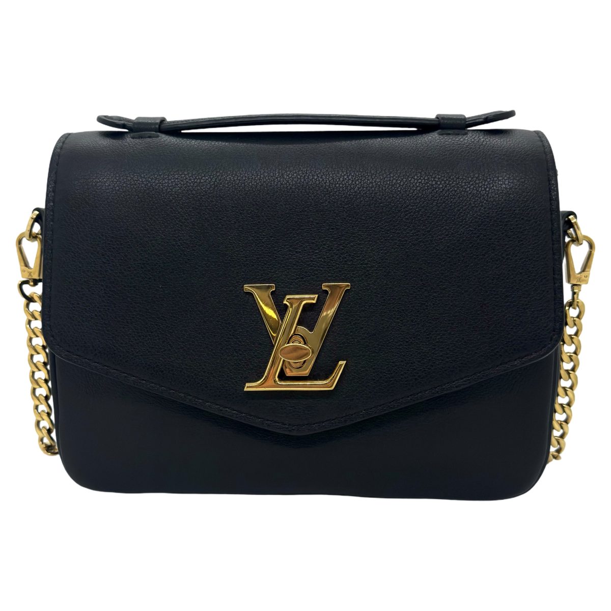 Louis Vuitton Grained Calfskin Lockme Oxford in Black