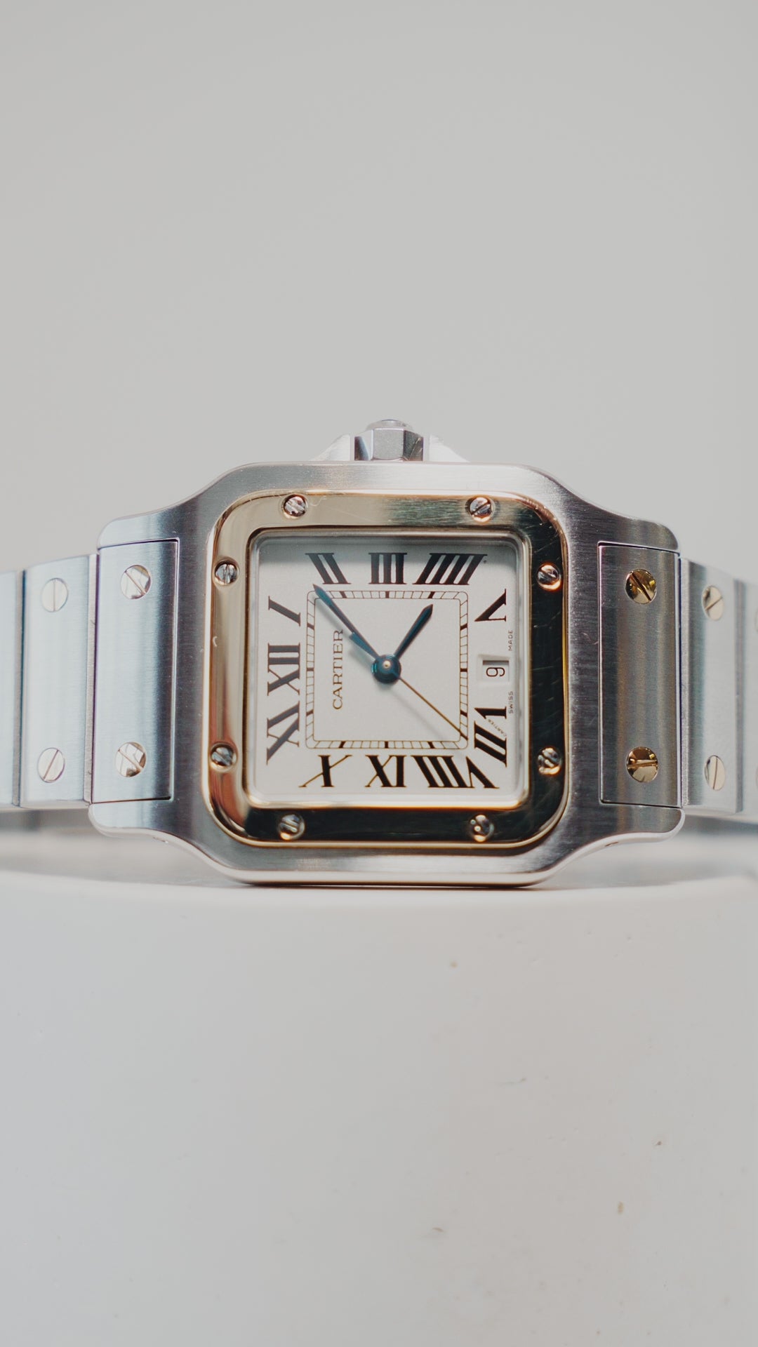 Cartier Santos Galbée in stainless steel and gold (Ref: 1156)