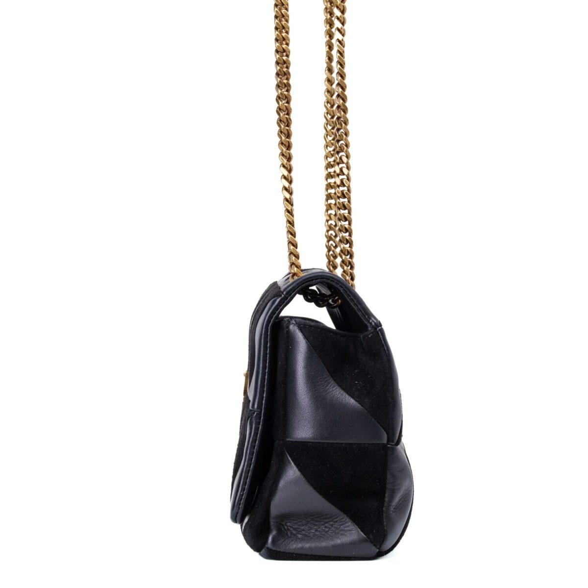 Saint Laurent Jamie Leather and Suede Shoulder Bag