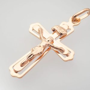 9Kt Yellow Gold 25x18mm Celtic Crucifix